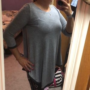 🔴Grey 3/4 sleeve loose fitting sweater